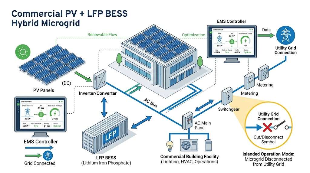 Long-Lifespan LFP C&I Microgrid BESS 2026: Achieving True Energy Independence for Commercial Operations