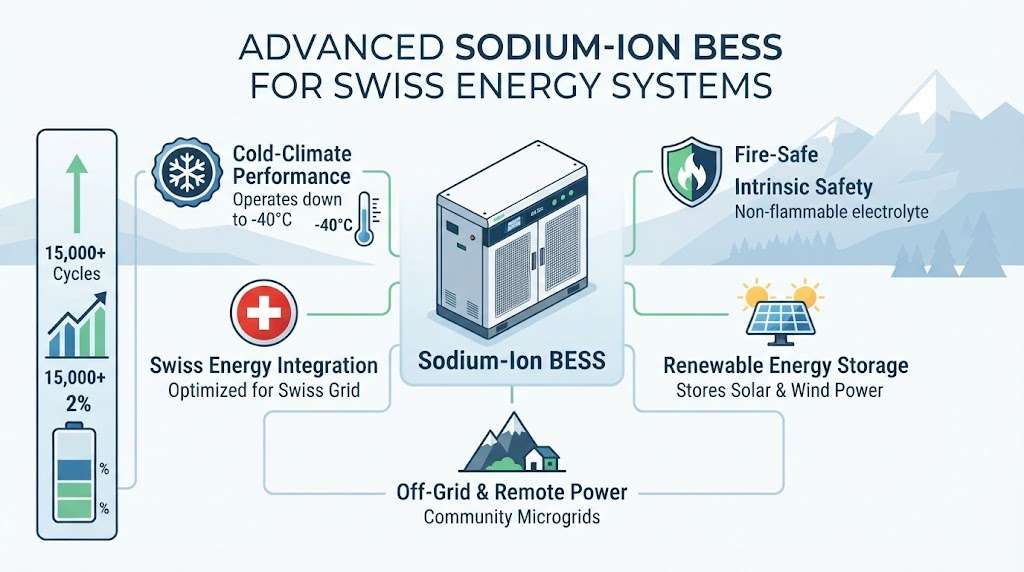 Sodium-Ion BESS Switzerland 2026: Cold-Climate Advantage and Emerging Projects