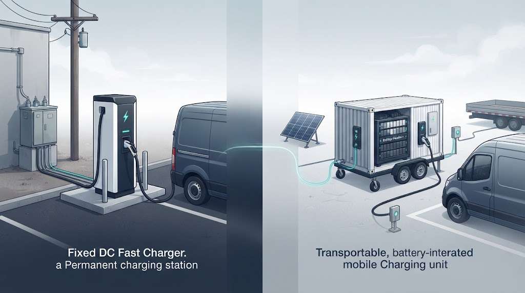 Mobile EV Charging Station vs Fixed Charger: Site Selection, Power and Payback