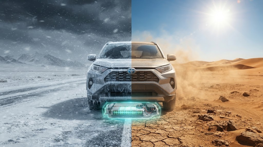 NextG Power Lithium-Ion HEV Battery bridging -30°C Mongolian winter and +55°C Central Asian summer in a Toyota hybrid